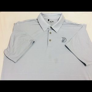 Mens Adidas L Climalite Mens Gray Solid Polo Golf